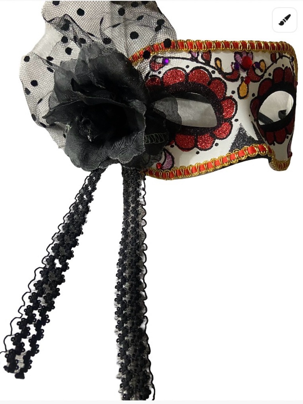 Day of the Dead Sugar Skull Masquerade Unisex Mask Party Halloween Costume